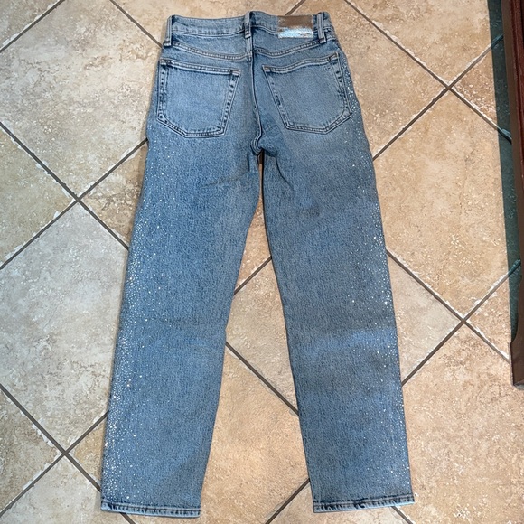 Rag & Bone Blue Harlow ankle straight Jean in Lyra with Jewel - Picture 3 of 5